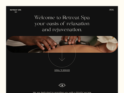 Retreat Spa Center Website: Landing Page Concept beauty concept corporate figma landing page logo minimal spa center typography ux website design