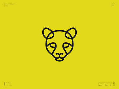 Linear cougar branding cheetah cougar design icon illustration lion logo logodesign logotype minimal vector