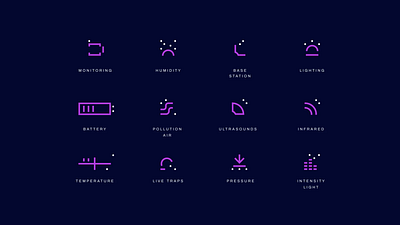 Icons Animated | Sencity 2d animation battery branding design graphic design icon icons icons set motion graphics oultine sensor set ui