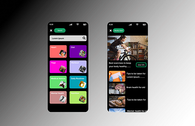 Sample screens of Fitness app app branding design graphic design ui ux