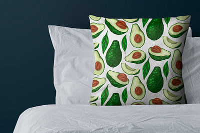 Avocado and leaves pattern cartoon fabric floral food graphic design healthy pattern surface texture wallpaper