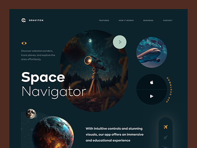 Space Navigator Website design minimalism ui ux webdesign website