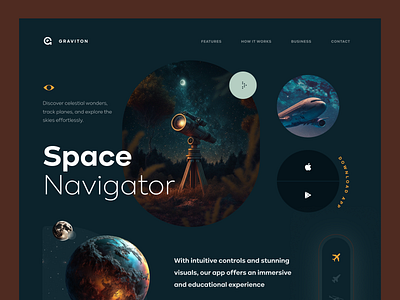 Space Navigator Website design minimalism ui ux webdesign website
