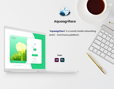 Aquaagriface adobe xd aquaagriface branding graphic design illustration interaction design logo social networking ui uiux