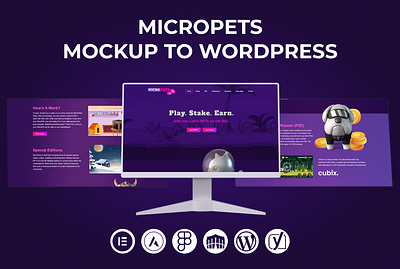 MicroPets Mockup to WordPress attractive website business website design graphic design illustration landing page logo responsive website ui web design