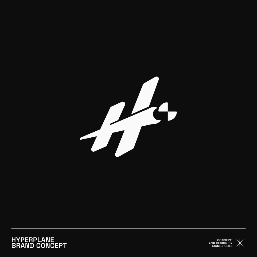 Hyperplane - Brand Identity aero aeroplane aeroplane logo aeroplane symbol aviation logo brand identity branding h aeroplane h plane h logo h symbol hyper execute hyper plane hyperplane jetplane logo logo design minimal design minimal logo plane