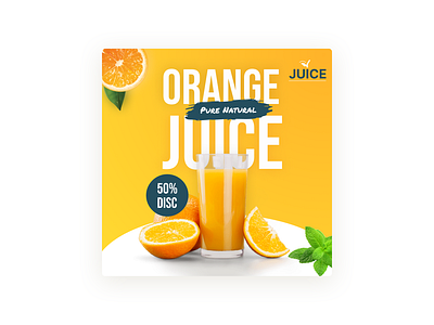 Social media banner | Orange juice app branding design graphic design illustration logo typography ui ux vector