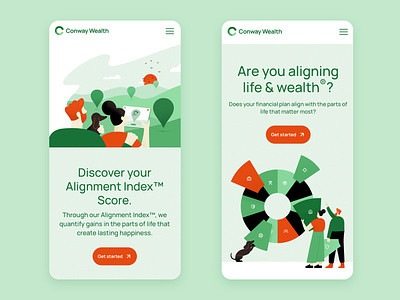 Conway Wealth — Financial Management Website conway wealth design digital products family finance financial management financial planning fintech goals green illustration mobile responsive services ui ui design user interface wealth website z1