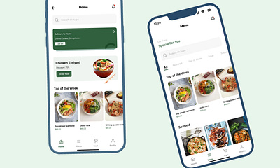Kupa Food Delivery App app design ui ux