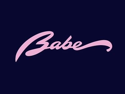 Babe app babe branding calligraphy custom dating design flow goodtype graphic handmade identity lettering logo premium script signtature type typography unique