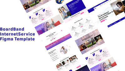 Satlle Boardband Internet Service Figma Template branding broadband design internet minimal ui web wifi