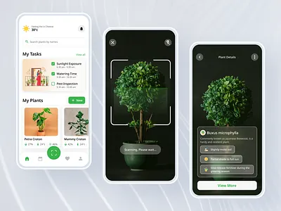 Plant Management App dailyui dailyuichallenge design designchallenge ecofriendly figma gratitude greenery plantapp plantmanagementapp superdribbbs ui uxuidesigner