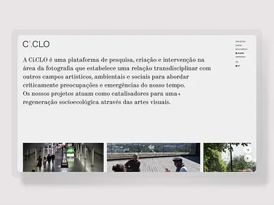 Ci.CLO Website — About art design graphic interface minimalism photography typography ui ux web