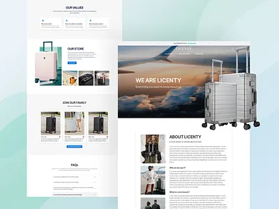 Licenty About Us Page about us page design design e commerce e commerce web e commerce web design e commerce website homepage design licenty licenty suitcase mobile friendly product web design suitcase suitcase its accessories suitcase web design ui design ui ux design uiux ux design visual design web design