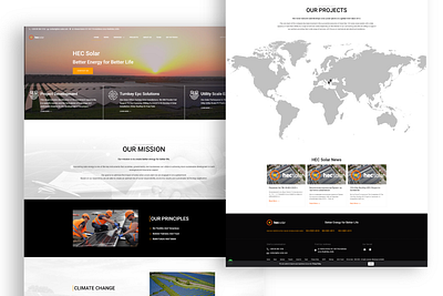 Get in touch with our project Hec Solar design elementor ui website design wordpress
