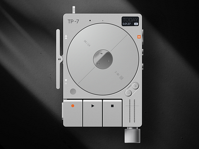 TP–7 Field Recorder 3d design graphic design music product product design recorder render song teenage engineering