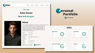 Personal Website Portfolio design figma graphic design personalportfolio personalportfoliowebsite portfoliotemplate resumewebsite ui uidesign