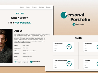 Personal Website Portfolio design figma graphic design personalportfolio personalportfoliowebsite portfoliotemplate resumewebsite ui uidesign