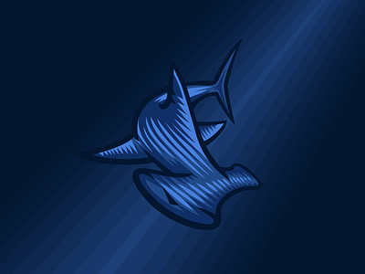 Hammer Shark Logo animal brand branding design fish for sale hammer illustration jaws logo mark nagual design ocean predator shark