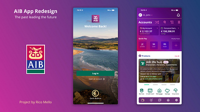 AIB Mobile App - Redesign design thinking mobile product design system design ui ux