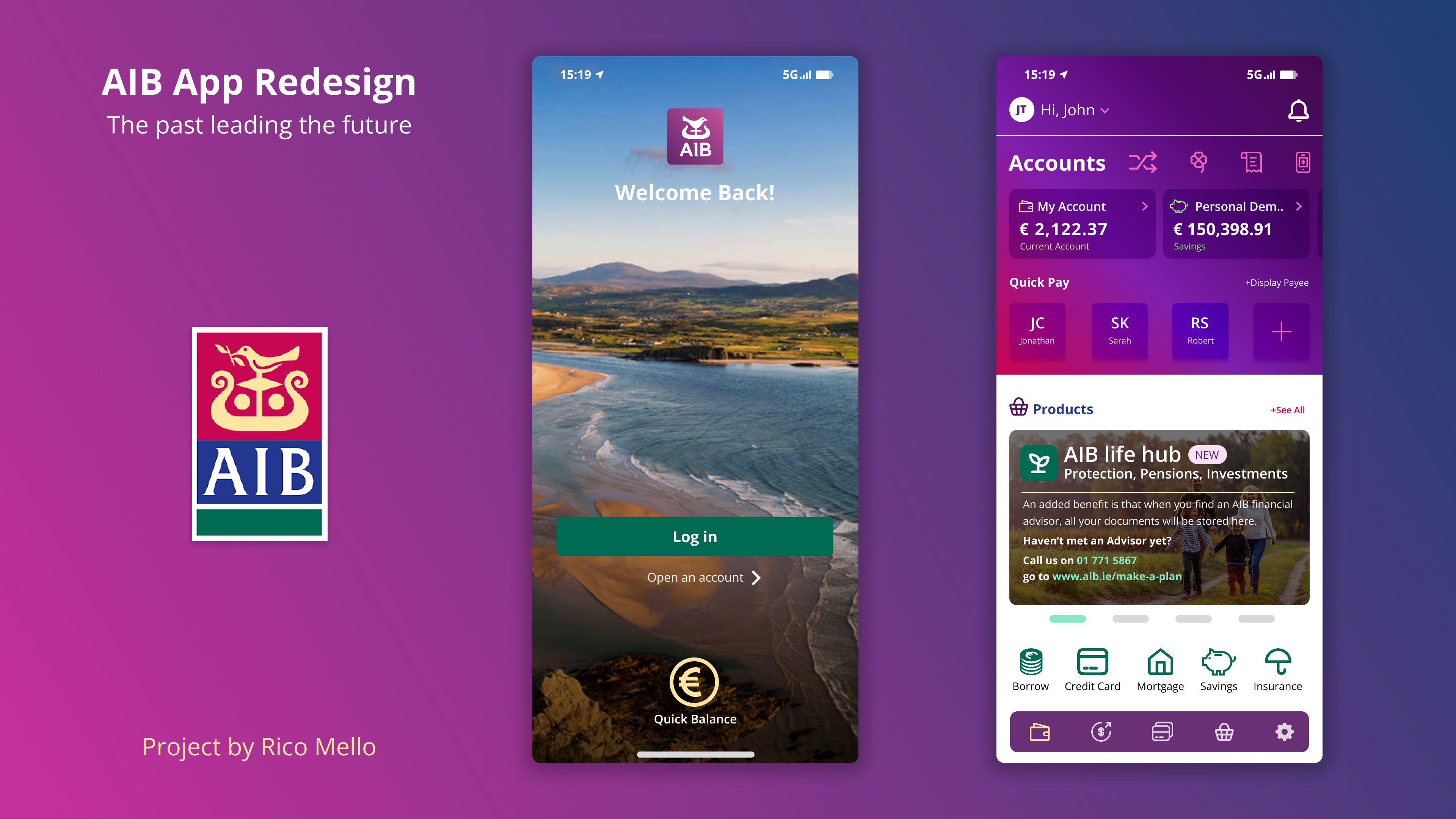 Aib Mobile App Redesign By Rico Mello On Dribbble