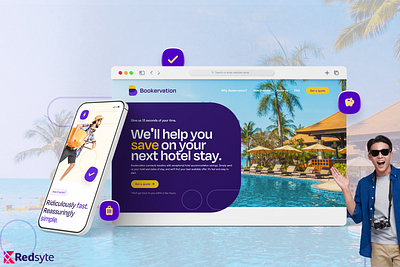 Hotel booking website design branding design hotel travel ui ux vacation website