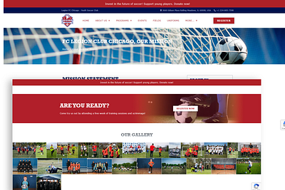 Revamping Legion FC Chicago via User-Centric Design design elementor ui website design wordpress