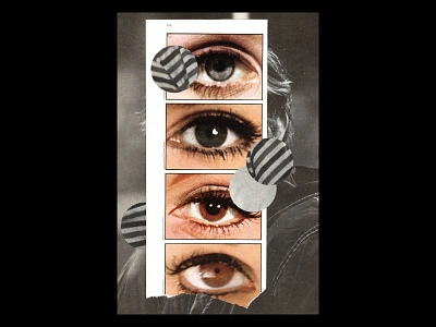 Iris analog collage eye eyes illustration paper