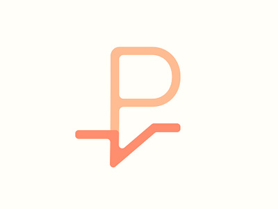 Pulze (Pulse) Logo Exploration v2 branding health heart letter letter p logo minimal modern orange p peach pulse red type typography vector