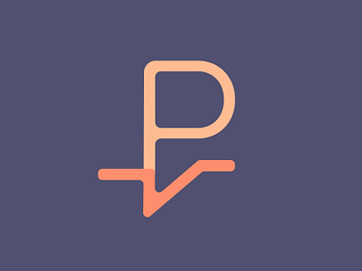 Pulze (Pulse) Logo Exploration v2.1 branding health heart illustration letter letter p logo minimal modern orange p peach pulse red type typography vector