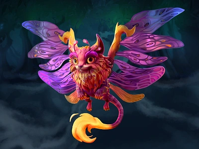 Alchemic World - Flying Cat 2d alchemic world alchemy blockchain cat character collection crypto fly game game character gamefi gaming graphic design illustration magic mascot nft pet web3