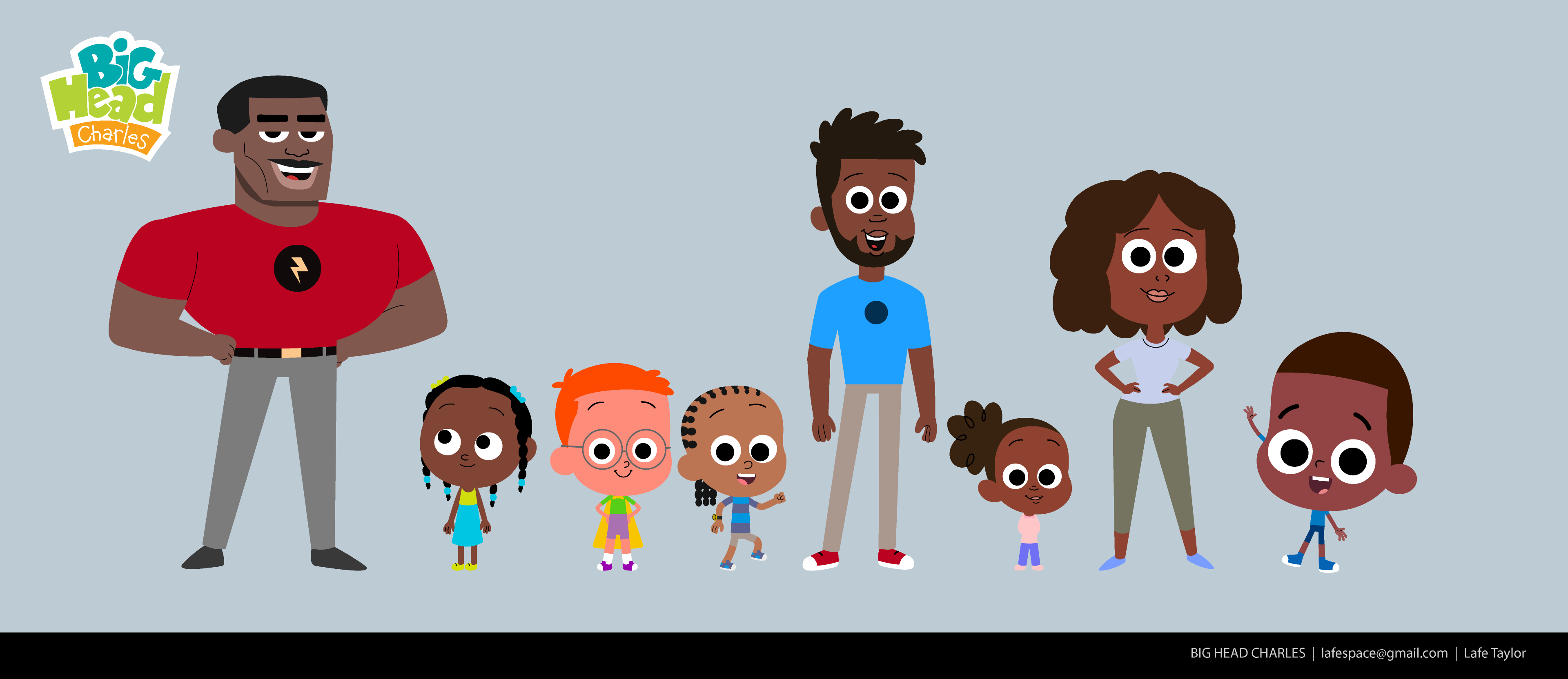Big Head Charles: Character Lineup character character design flat illustration lafespaceart vector