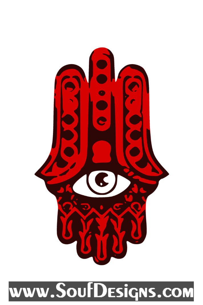 hamsa hand outline tattoo