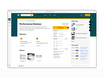 Performance Review Website Directory blog business directory enterprise external link guide index information architecture performance review pop up record task management ui design ux design wikipedia