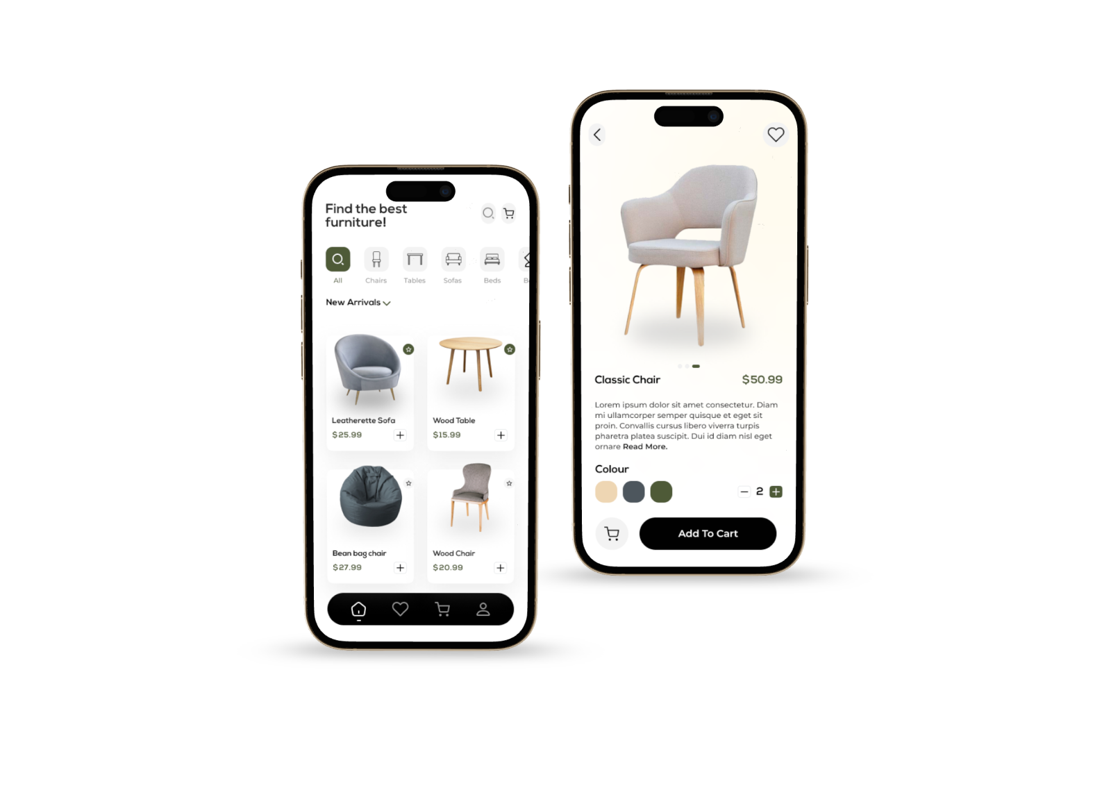 Furniture App Design by Mojammel Hossain on Dribbble