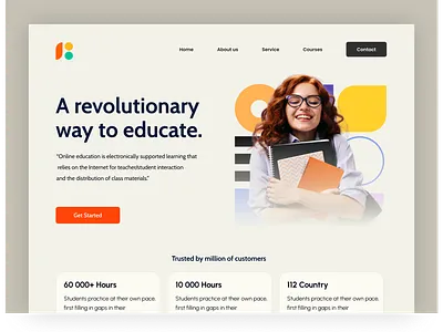 Online Education design e learning education hero home page landing landing page omline cource ui web webdesign website
