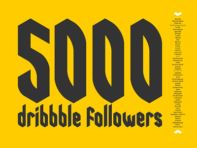 5000 thanks! adobe illustrator design dribbble followers font global citizen grateful gyginfographics isometric isometric design languages lettering no borders tech technical drawing technical graphics technical illustration thankful type vector graphics