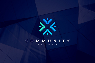 Community Social Logo branding design family graphic design illustration logo logo design vector