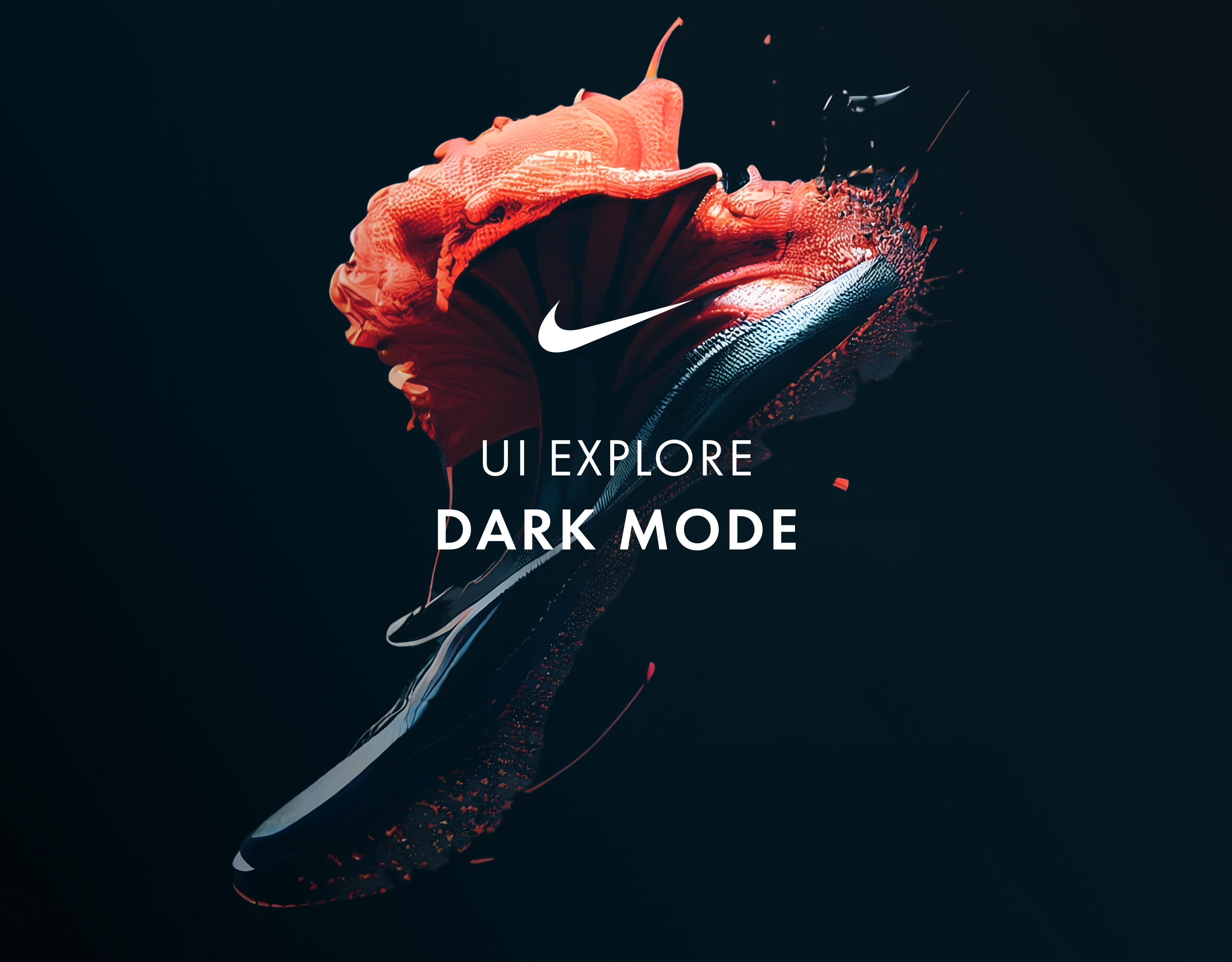 UI - DarkMode Explore creative direction dark mode desktop ecommerce experience design figma interaction mobile nike pop color prototype ui user expierence ux uxui visual design