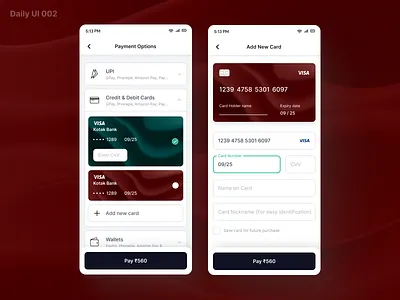 Day 002 - Credit Card Checkout app app design checkout credit card daily ui daily ui 002 dailyui design mobile app payment ui ui design ux ux design