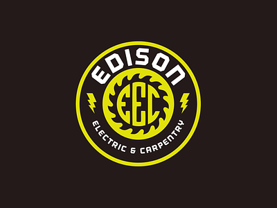 Edison Electric & Carpentry branding logo typography