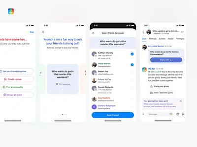 IRL App Onboarding: Engage your friends with prompts apple friendship ios irl irlapp mobile onboarding prompt prompts ui uiux ux