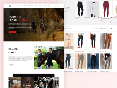 Horse Riding eCommerce Store apparel clothing design equestrian fashion horse riding motion design retail store ui visual design webdesign