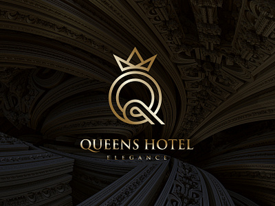 Letter Q Queen Crown Luxury Logo alphabet branding crown design diadem elegant gold graphic design illustration initial king letter letter q logo logo design luxury monogram q queen vector