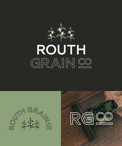 Routh Grain Co // Logo Package branding corn design farm farming graphic design illustration logo logo design typography