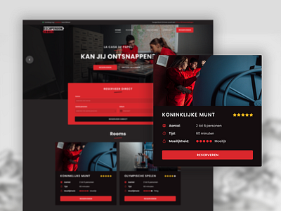 Darkmode design | Escaperoom Emmen 🔐 darkmode design responsive ui ux