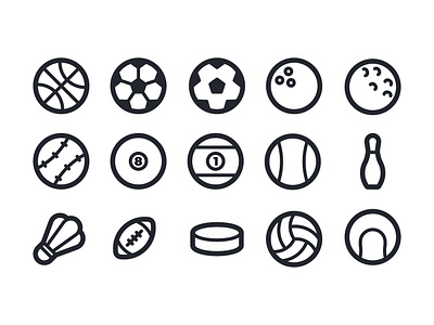 All Sport Icons affinity designer baseball bowling flat football golf icon pool simple sport vector volleyball