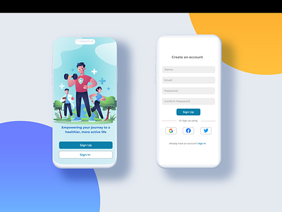 Sign Up Page graphic design ui