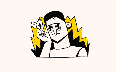 mood anxiety boy character character design cigarette disney emotion fire hand illustration sad sadness smoke think