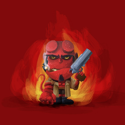 illustration movie Hellboy illustration